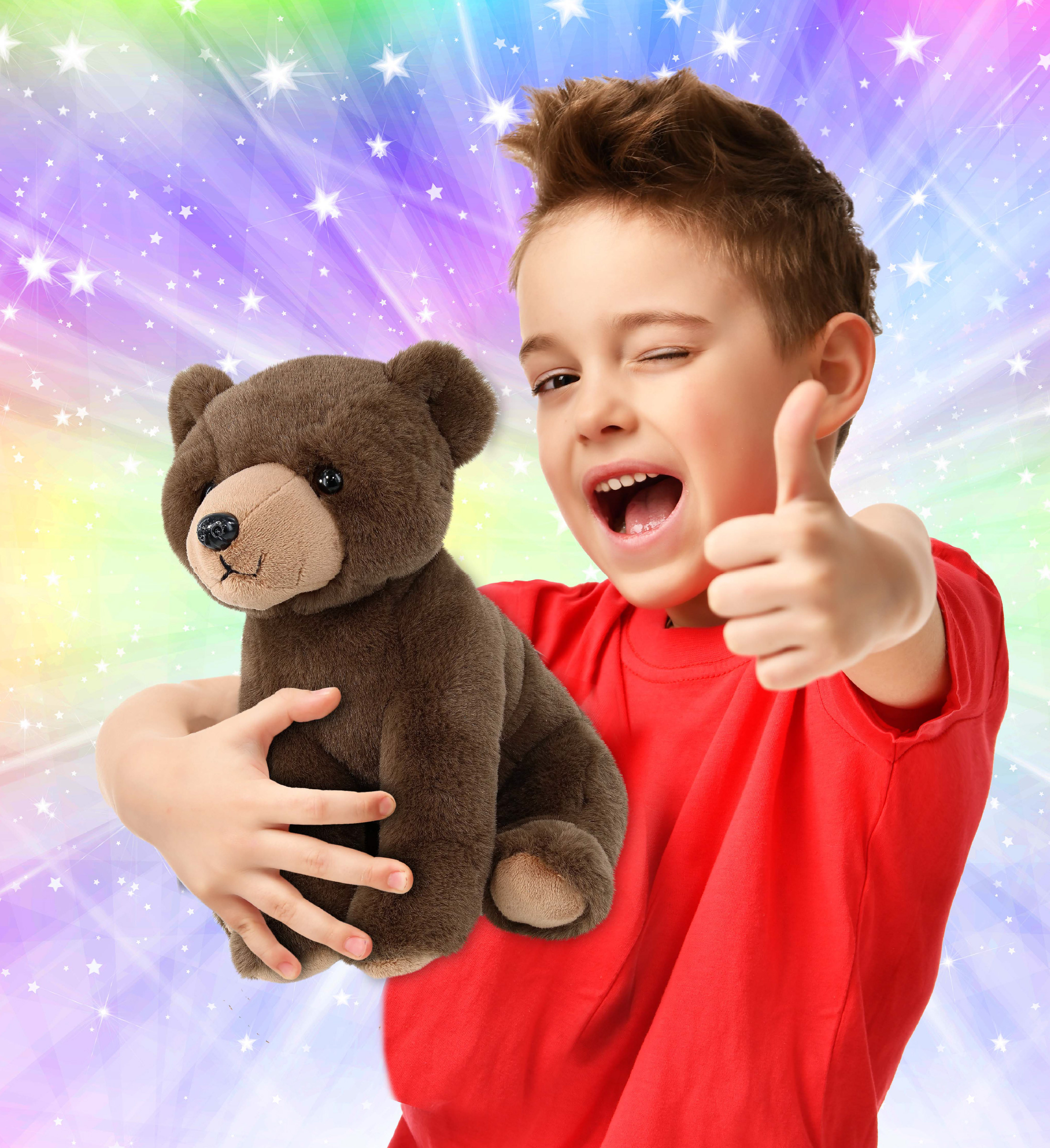 DolliBu Floppy Grizzly Bear Stuffed Animal - Soft Huggable Grizzly Bear, Adorable Playtime Bear Plush Toy, Wild Life Cuddle Gifts, Super Soft Plush Doll Animal Toy for Kids and Adults - 9 Inches