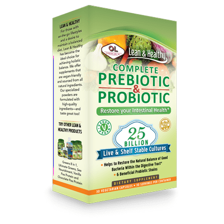 Olympian Labs complète prébiotique et probiotique Capsules, 30 Ct