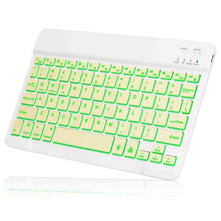 UX030 Lightweight Ergonomic Keyboard with Background RGB Light, Multi Device slim Rechargeable Keyboard Bluetooth 5.1 and 2.4GHz Stable Connection Keyboard for HP Omen 16 Gaming Laptop