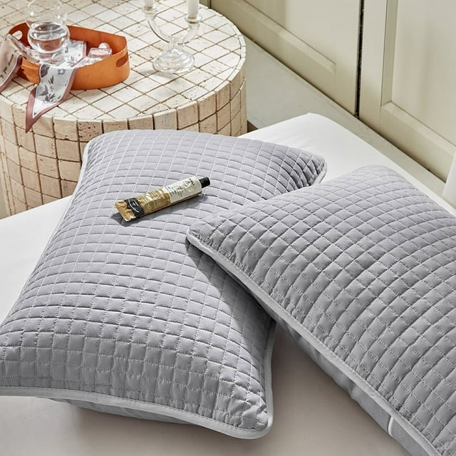Nvzi 2 fundas de almohada más varias fundas protectoras Cinco fundas de almohada de aislamiento, funda de almohada simple de color puro 18,9 x 29,13 pulgadas (gris)