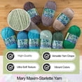thumbnail image 6 of Mary Maxim Starlette Crochet and Knitting Yarn - Acrylic Worsted Weight Yarn 4, Mid Green, 6 of 7