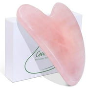BAIMEI Gua Sha Facial Tool for Self Care, Massage Tool for Face and Body Treatment, Relieve Tensions and Reduce Puffiness, Skin Care Tools for Men Women - Rose Quartz