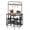 Brown, variant on 42" Kitchen Island with Seating, 3-Piece Industrial Dining Set with High Shelving Unit and 2 Stools,Space Saving Breakfast Bar for Dining Room