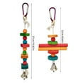thumbnail image 5 of Toy Hammock Chew Toy Standing Training Supplies Toy Wood Chew Toy with Stick Block Bells Toy, 5 of 9