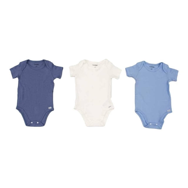 Pañaleros George Pañaleros, marca George set de 3, lisos manga corta bebo, talla 6M
