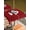 Red, variant on Outdoor Tablecloth with Umbrella Hole and Zipper, Japanese Style Square Table Cloth 54x54 Inch Waterproof Tablecloth, Modern Minimalist Flower Red Picnic Table Cover for Patio Camping