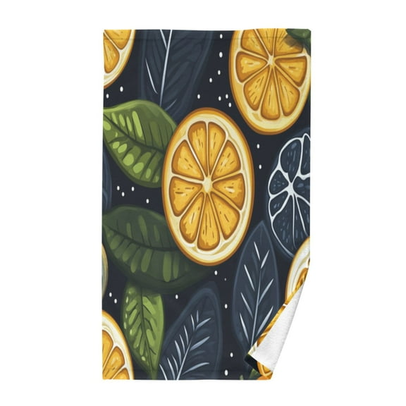 Citrus Pattern DesignBath Towel 100% Cotton Soft Thick High Absorbency Hand Face Towel Single Pack 16x28in
