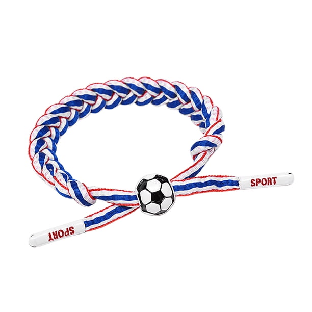 Pulsera de Fútbol Fútbol Joyería Ajustable Unisex Fútbol Paracord Pulseras Fútbol Regalo