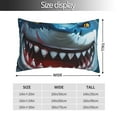 thumbnail image 2 of Fuzoiu Cartoon Cute Shark Print Pillow Case with Hidden Zipper,Pillow Covers,Soft and Comfortable Pillowcase-16"x24", 2 of 6