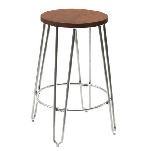 Quinn Counter Stool in Natural Metal Finish