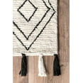 thumbnail image 3 of nuLOOM Layla Moroccan Diamond Tassel Wool Area Rug, 4' x 6', Ivory, 3 of 3
