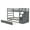 Gray, variant on imerelez Twin-Over-Twin Bunk Bed with Twin Size Trundle and 3 Storage Stairs,Gray