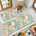 thumbnail image 5 of Pink Rose Floral Kitchen Rugs 2 Piece Set Non Skid, Washable Boho Rugs for Kitchen Floor Set of 2, Colorful Bohemia Flower Kitchen Mats and Rugs for Indoor,Hallway,Laundry, 5 of 6