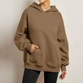 thumbnail image 3 of kytmyeq Womens Oversized Sweatshirts Fleece Hoodies Long Sleeve Shirts Pullover Fall Clothes With Pocket, 3 of 6