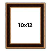 10x12 Frame Gold Brown Plein Air Vintage Solid Wood Picture Frame | 1.75 Inches Moulding Width |