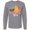 Athletic Heather, variant on Inktastic Bring Back The 90s Cool Orange Cat Long Sleeve T-Shirt
