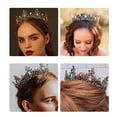 thumbnail image 3 of Minnieouse Vintage barroco nupcial novia cristal reina rey boda accesorios de joyería para el cabello mujeres desfile tocado de Ropa, zapatos y accesorios Miscelánea Minnieouse AP004859-00, 3 of 6