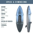 thumbnail image 4 of Inflatable Kayak 1 Person Adult Canoe with Adjustable Seat, Aluminum Oars & Hand Pump, Blue, 4 of 8