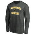 thumbnail image 2 of Men's Charcoal Milwaukee Brewers Heart & Soul Team Long Sleeve T-Shirt, 2 of 3