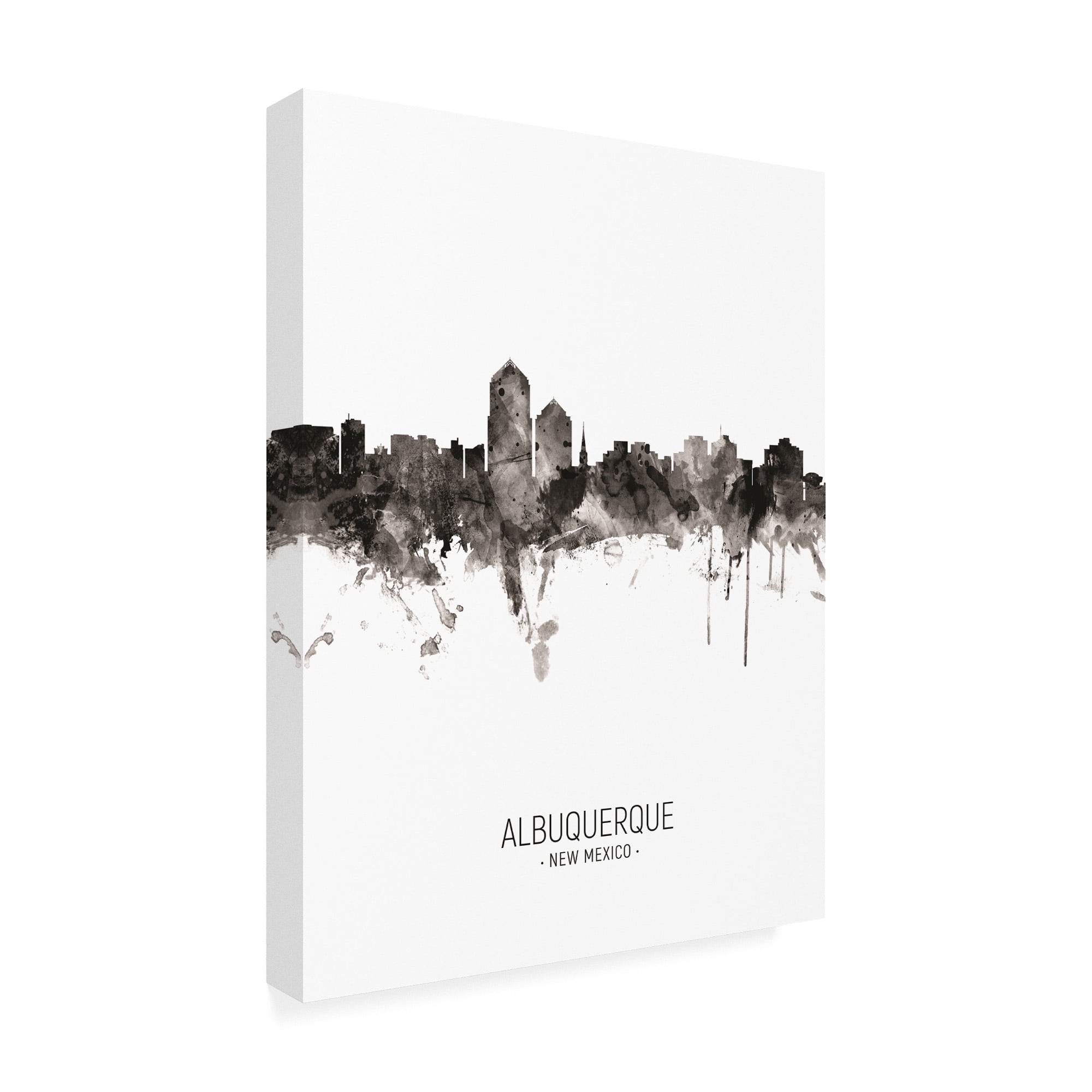Trademark Fine Art 'Albuquerque New Mexico Skyline Portrait II' Canvas Art by Michael Tompsett