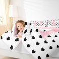 thumbnail image 4 of Manfei Initial Letter Alphabet 7-Piece King Bedding,Ribbon Bow Lovely Loves King Bed in a Bag,Pink Reversible, 4 of 7