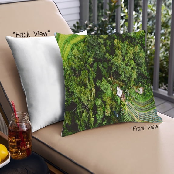 Ahgly Company Color Focus Green Outdoor Throw Pillow, 18 inch by 18 inch