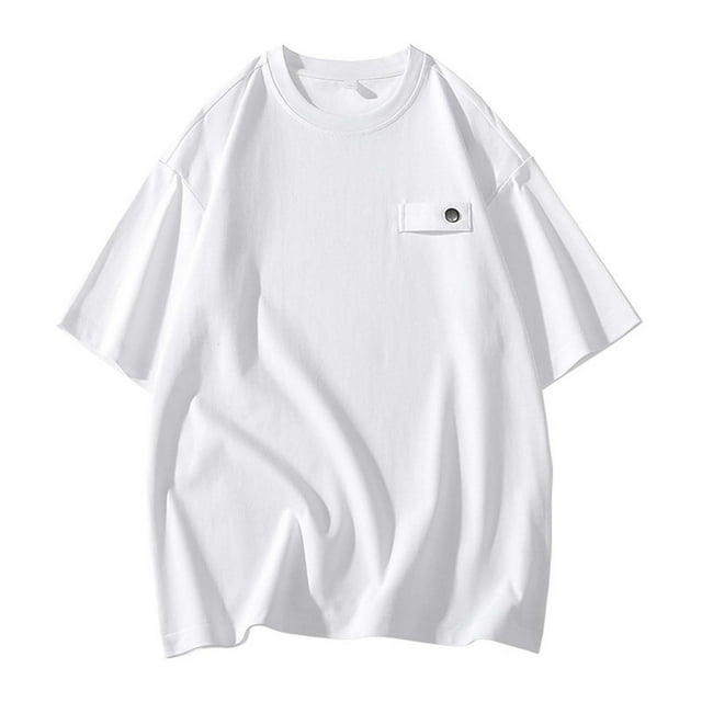 Birdeem T-Shirt de Sport Entraînement Physique pour Hommes, Design Personnalité Couleur Unie, Manches Courtes, Col Rond