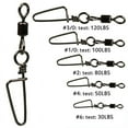 thumbnail image 1 of 50 Pcs Connecteur de Pêche en Acier Inoxydable Roulement à Goupilles Pivotantes Accessoires de Pêche 2(45mm 80lbs), 1 of 5