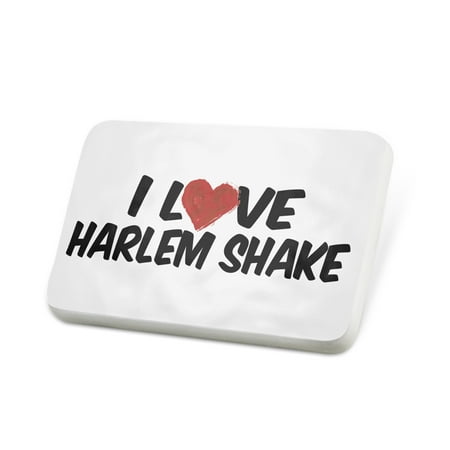 Porcelein Pin I Love Harlem Shake Lapel Badge –