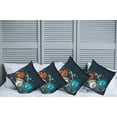 thumbnail image 2 of Ambesonne Christmas Throw Pillow Cover 4 Pack, Vivid Balls Ribbons, 18", Petrol Blue Grey Red, 2 of 7