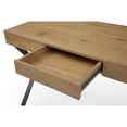 thumbnail image 5 of Elian Rectangular X-Leg MDF Desk with a Drawer, Natural/Black, 5 of 8