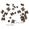 thumbnail image 4 of 10 Sets Zinc Alloy Retro Shape Snap Button Costume Bag Buckle Fittings Clasp Button Craft with Base Accessories (Bronze), 4 of 7
