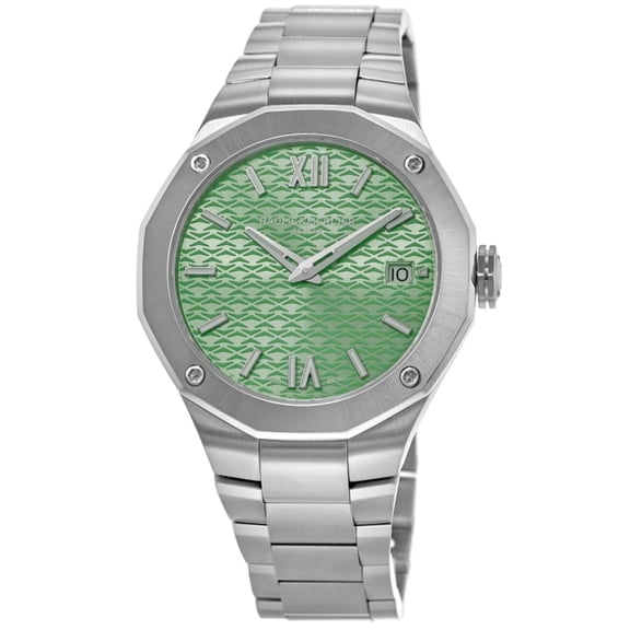 Baume & Mercier Riviera Green Dial Rubber Strap and Steel Bracelet Women's Watch 10611