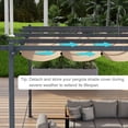 thumbnail image 2 of Aoodor 10x12FT Pergola Replacement Canopy- Retractable Sun Shade Cover with Water-Resistant & UPF 50+ UV Blocking for Outdoor Patio, Brown, 2 of 9