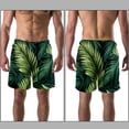 thumbnail image 3 of luoweisi Men's Beach Shorts Quick Dry Swim Trunks with Mesh Lining Tropical Leaves S, 3 of 5