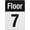 Warning Sign 2, variant on Floor 6 Black White Tin Sign 8"x12" - Great Wall Decor for Garden Yard, Floor 6 Black White Sign
