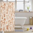 thumbnail image 3 of Manfei Western Galloping Horse Shower Curtain 72Wx72L,Vintage Cactus Horseshoe Bathroom Curtain,Beige Brown, 3 of 6