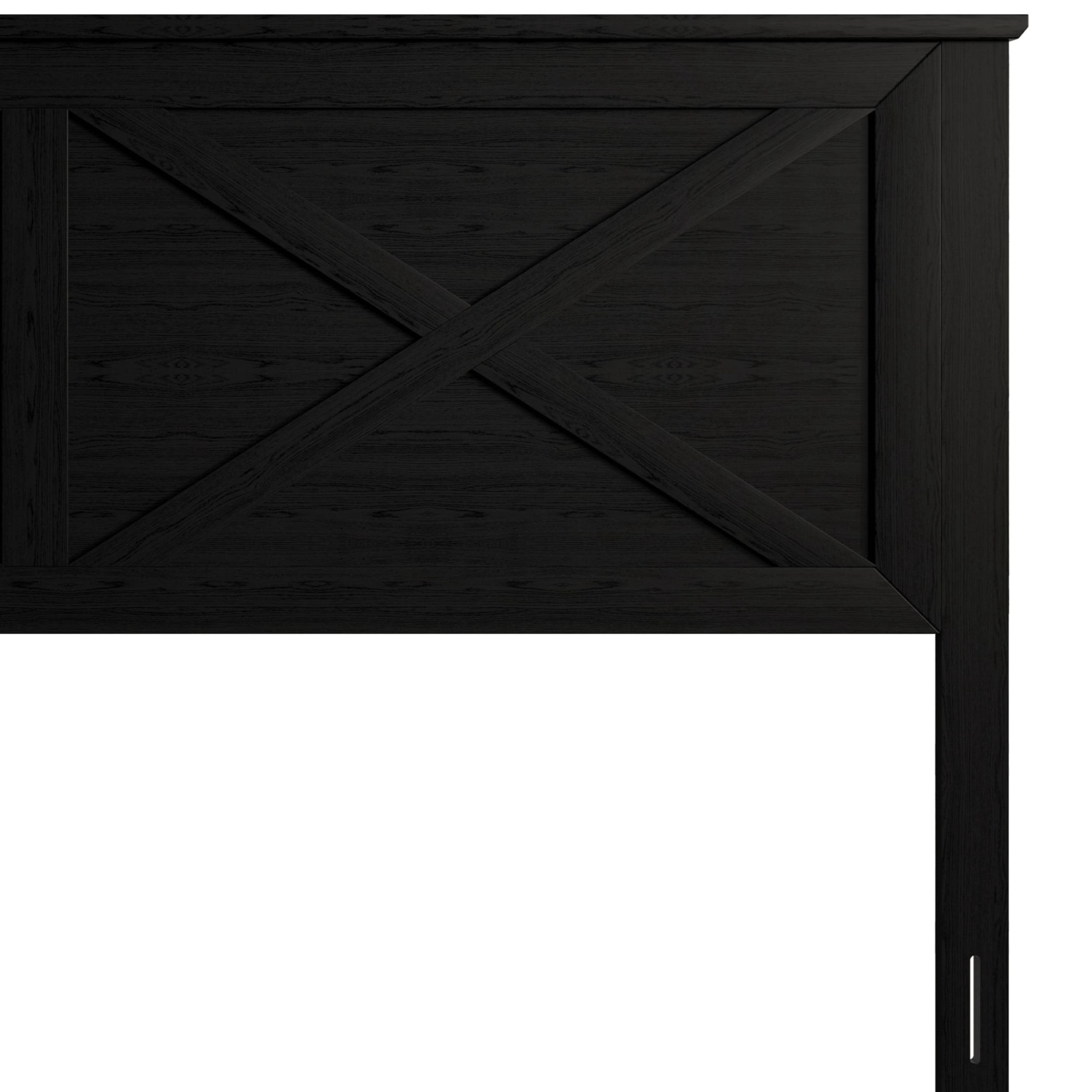 Home Design Raleigh King Wood Headboard, Black