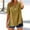 3#Gold, variant on Efngkp Women's Cotton-Linen Blend V-Neck 3/4 Sleeve Split Hem Tops, Lightweight Breathable Casual Work Party Home Wear for Spring Summer