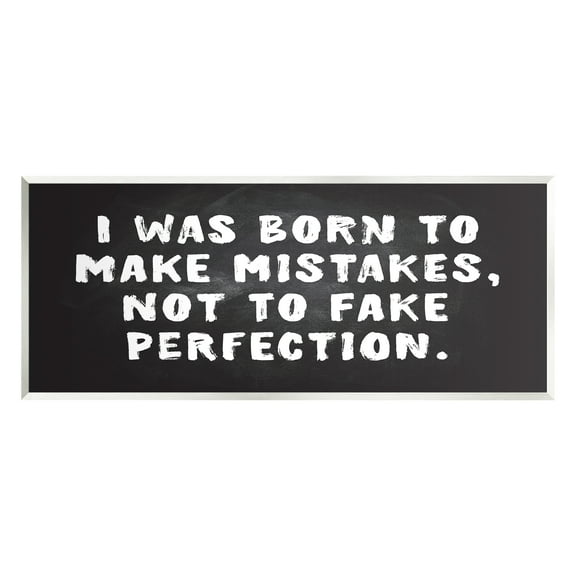 Stupell Industries Modern Make Mistakes Phrase Inspirational Painting Unframed Art Print Wall Art, 17 x 7