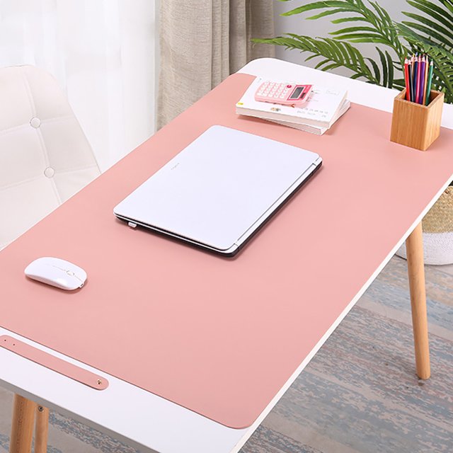 Neinkie Dual Sided Desk Pad,PU Leather Desk Mat, Waterproof Desk Blotter Protector Mouse Pad