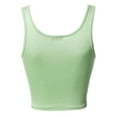 thumbnail image 2 of FashionOutfit Women's Junior Sized Basic Solid Sleeveless Crop Tank Top, 2 of 5