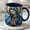 Black, variant on Virgin Mary Stained Glass Mug Blue Chinoiserie Catholic Coffee Cup