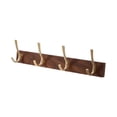 thumbnail image 4 of Ganchos de madera para abrigos, ganchos de pared de madera, resistentes, para sombreros, organización de batas Marrón oscuro, 4 of 9