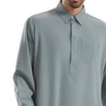 thumbnail image 6 of JXMVOJ Men's Muslim Robe Arab Middle Robe Long Style Long Sleeve Pullover Long Shirt Fashion Casual Robe, 6 of 8