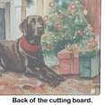 thumbnail image 3 of Labrador Retriever Cozy Christmas Glass Cutting Board Large 12 in x 15 in, 3 of 5