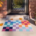 thumbnail image 4 of Lochas Checkered Area Rugs Checkerboard Rug Plaid Carpet for Living Room Bedroom Home Decor,2'x3',Multicolor, 4 of 6