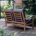 thumbnail image 2 of Cambridge Casual Lowell Teak Patio Loveseat with Cushion Plantation Teak/Navy Cushion, 2 of 5