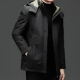 thumbnail image 2 of Chaqueta de plumón para hombre, forro desmontable grueso de invierno, 2024, nueva chaqueta cálida resistente al viento y al agua, 2 of 3