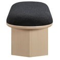 thumbnail image 6 of Meridian Furniture Wilshire Black Boucle Fabric Bench, 6 of 9